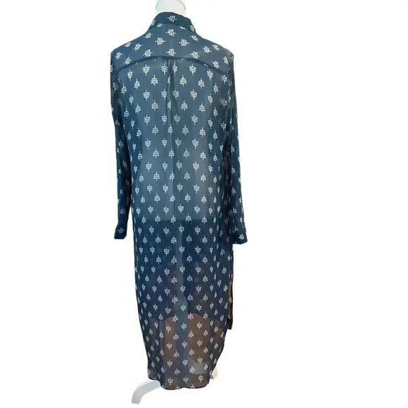 BONGO sheer patterened shirt dress size xl - Picture 8 of 10